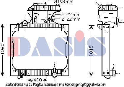 AKS Dasis 261910N - Radiateur, refroidissement du moteur cwaw.fr