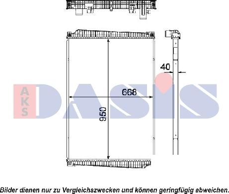 AKS Dasis 260017N - Radiateur, refroidissement du moteur cwaw.fr