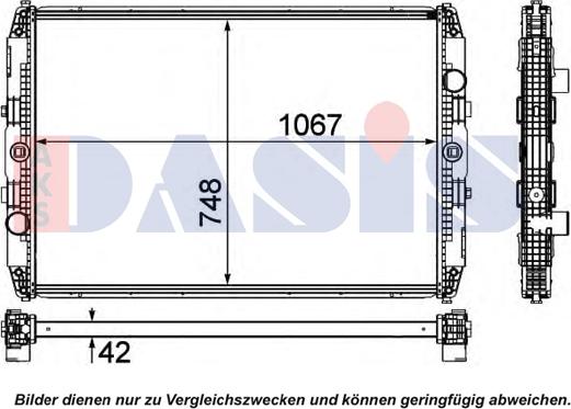 AKS Dasis 260024N - Radiateur, refroidissement du moteur cwaw.fr