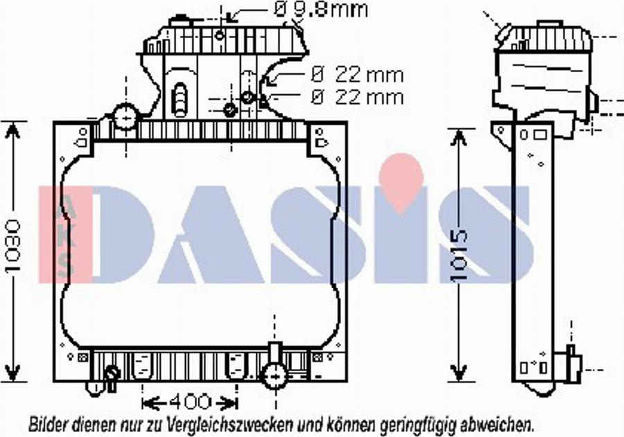 AKS Dasis 261910T - Radiateur, refroidissement du moteur cwaw.fr