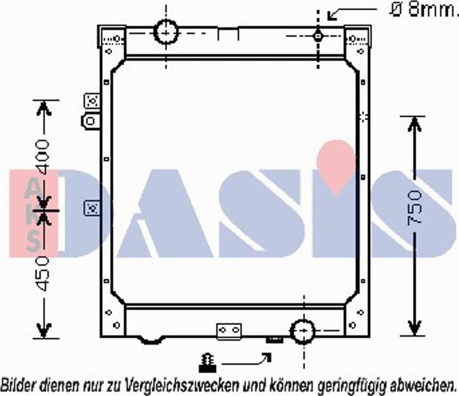 AKS Dasis 261580T - Radiateur, refroidissement du moteur cwaw.fr