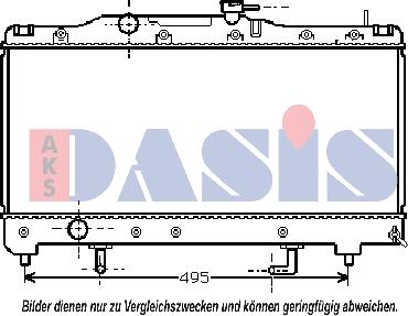 AKS Dasis 210680N - Radiateur, refroidissement du moteur cwaw.fr