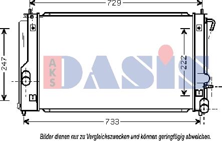 AKS Dasis 210094N - Radiateur, refroidissement du moteur cwaw.fr