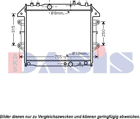 AKS Dasis 210190N - Radiateur, refroidissement du moteur cwaw.fr