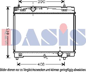 AKS Dasis 210218N - Radiateur, refroidissement du moteur cwaw.fr