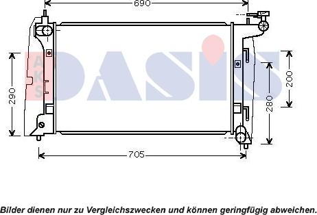 AKS Dasis 210228N - Radiateur, refroidissement du moteur cwaw.fr