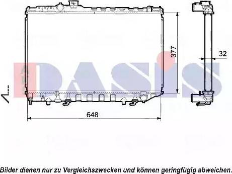 AKS Dasis 211140N - Radiateur, refroidissement du moteur cwaw.fr