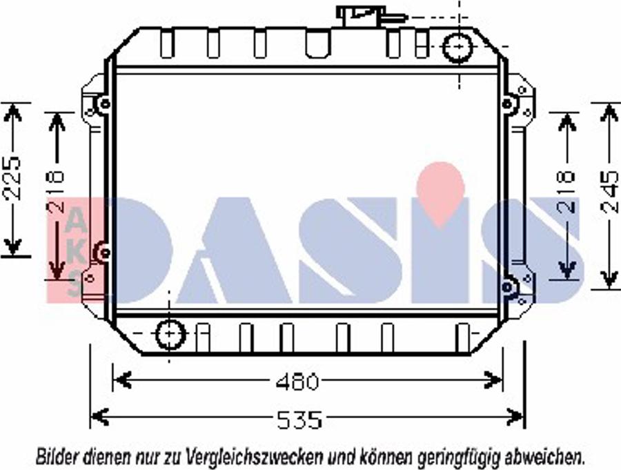 AKS Dasis 211770N - Radiateur, refroidissement du moteur cwaw.fr