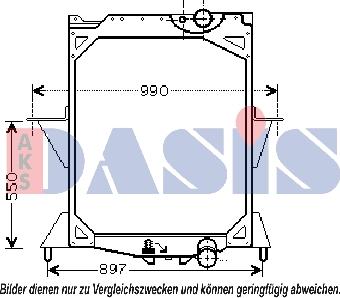 AKS Dasis 280009N - Radiateur, refroidissement du moteur cwaw.fr