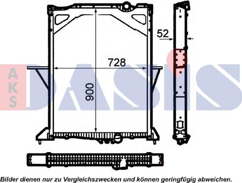 AKS Dasis 280021N - Radiateur, refroidissement du moteur cwaw.fr