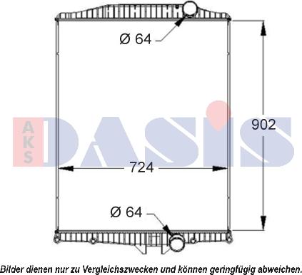 AKS Dasis 280100S - Radiateur, refroidissement du moteur cwaw.fr