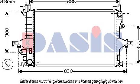 AKS Dasis 220015N - Radiateur, refroidissement du moteur cwaw.fr