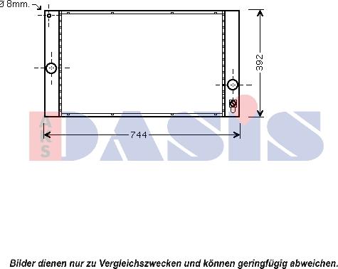 AKS Dasis 220023N - Radiateur, refroidissement du moteur cwaw.fr