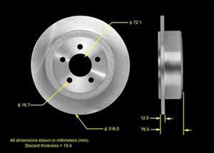 Allmakes 52129250B - Disque de frein cwaw.fr