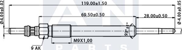 A-N PARTS A-N119004 - Bougie de préchauffage cwaw.fr