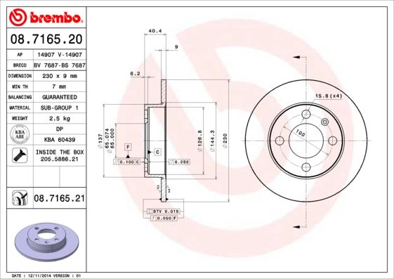 AP 14907 V - Disque de frein cwaw.fr