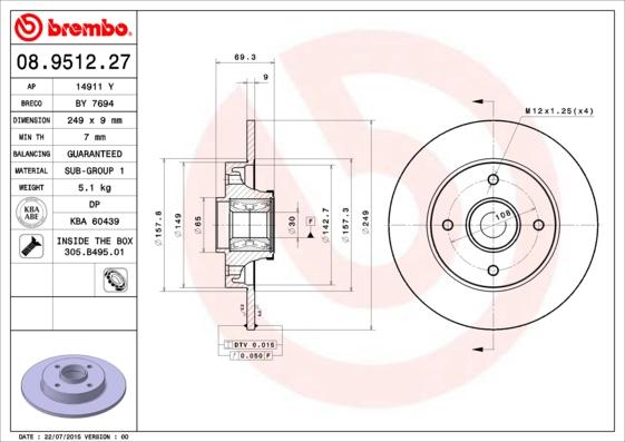 AP 14911 Y - Disque de frein cwaw.fr