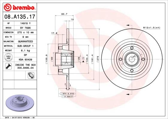 AP 14918 Y - Disque de frein cwaw.fr