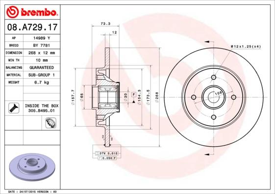 AP 14989 Y - Disque de frein cwaw.fr