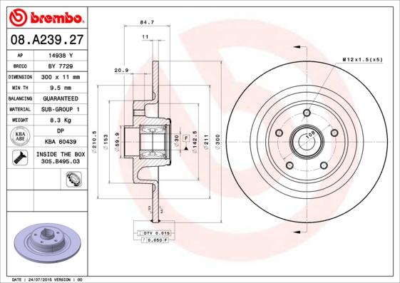 AP 14938 Y - Disque de frein cwaw.fr