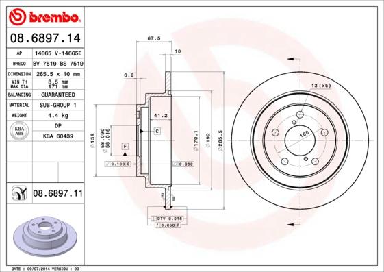 AP 14665 E - Disque de frein cwaw.fr