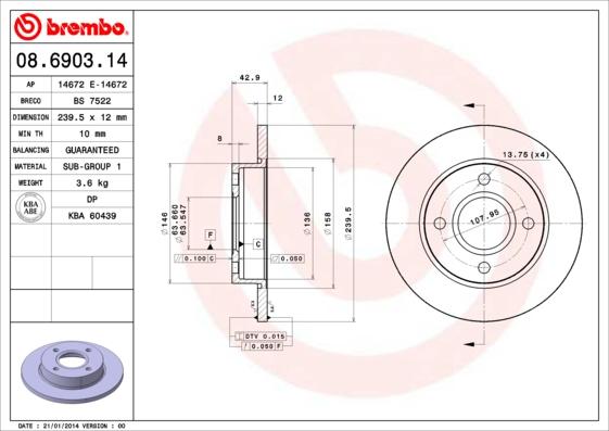 AP 14672 E - Disque de frein cwaw.fr