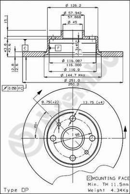 AP 14059 - Disque de frein cwaw.fr