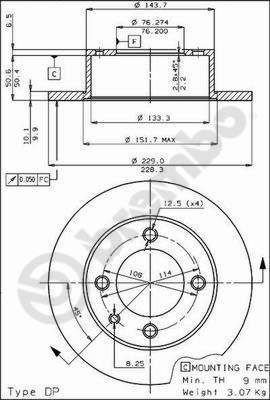 Brake Engineering DI952960 - Disque de frein cwaw.fr