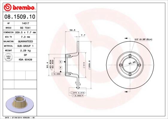 AP 14017 - Disque de frein cwaw.fr