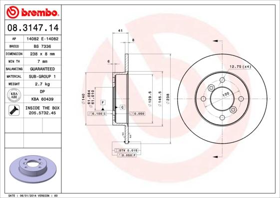 AP 14082 E - Disque de frein cwaw.fr