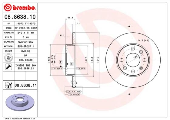 AP 14073 - Disque de frein cwaw.fr