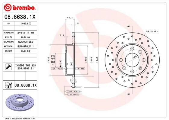 AP 14073 X - Disque de frein cwaw.fr