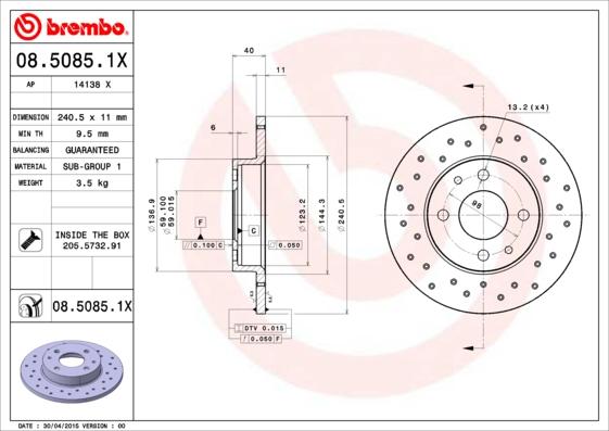 AP 14138 X - Disque de frein cwaw.fr