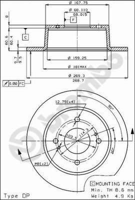 AP 14123 - Disque de frein cwaw.fr