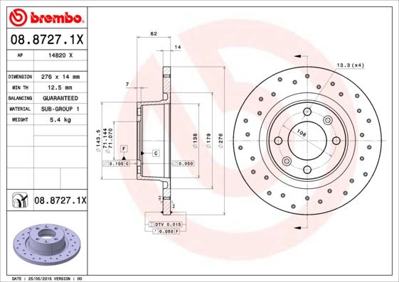 AP 14820 X - Disque de frein cwaw.fr