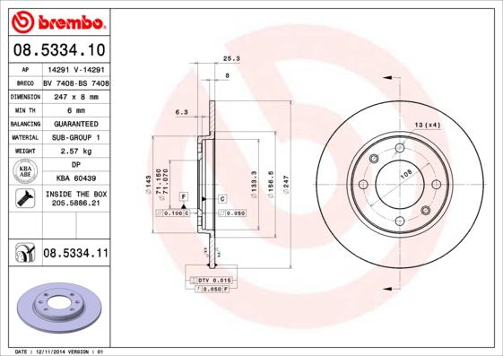 AP 14291 - Disque de frein cwaw.fr