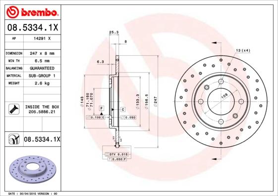 AP 14291 X - Disque de frein cwaw.fr