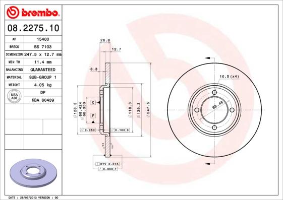 AP 15400 - Disque de frein cwaw.fr