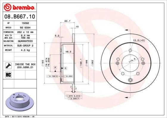 AP 15092 V - Disque de frein cwaw.fr