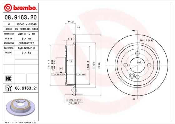 AP 15048 - Disque de frein cwaw.fr