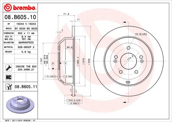 AP 15043 V - Disque de frein cwaw.fr