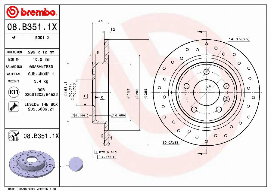 AP 15001 X - Disque de frein cwaw.fr