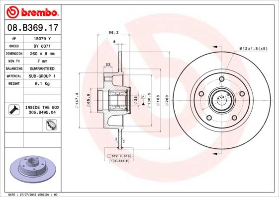 AP 15079 Y - Disque de frein cwaw.fr