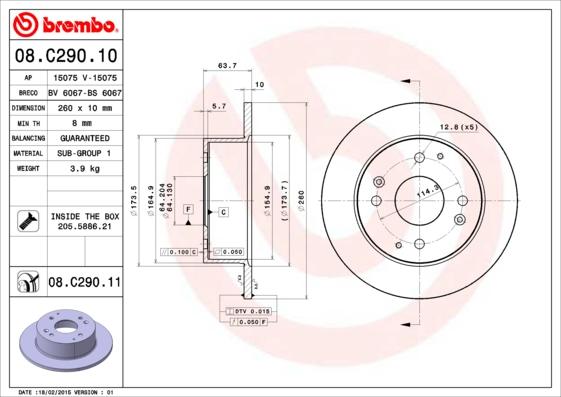 AP 15075 - Disque de frein cwaw.fr