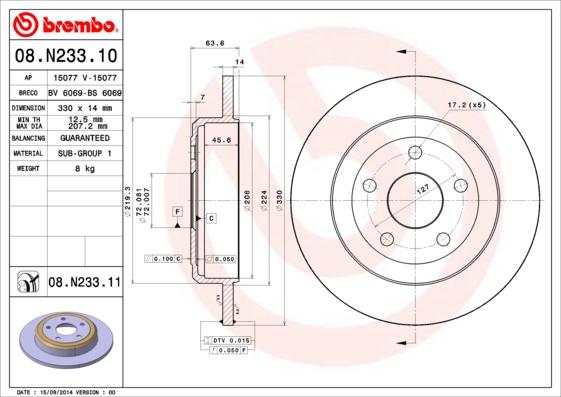 AP 15077 V - Disque de frein cwaw.fr