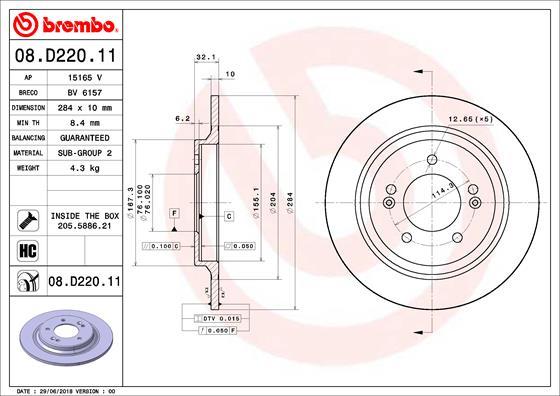 AP 15165 V - Disque de frein cwaw.fr