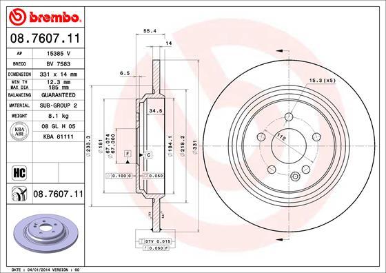 AP 15385 V - Disque de frein cwaw.fr