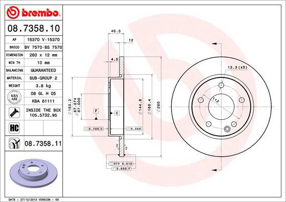 AP 15370 V - Disque de frein cwaw.fr