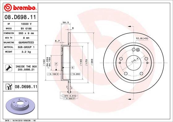 AP 10020 V - Disque de frein cwaw.fr