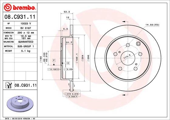 AP 10023 V - Disque de frein cwaw.fr